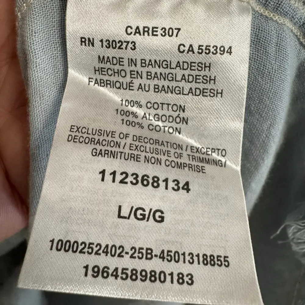 Wrangler x Lainey Wilson Gauzy Dip-Dye Western Snap Shirt Rodeo Rancho Women's L - Picture 15 of 15